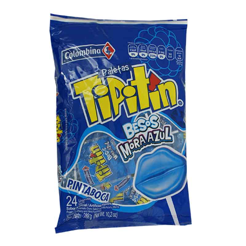 Tipitin Besos Mora Azul Colombina